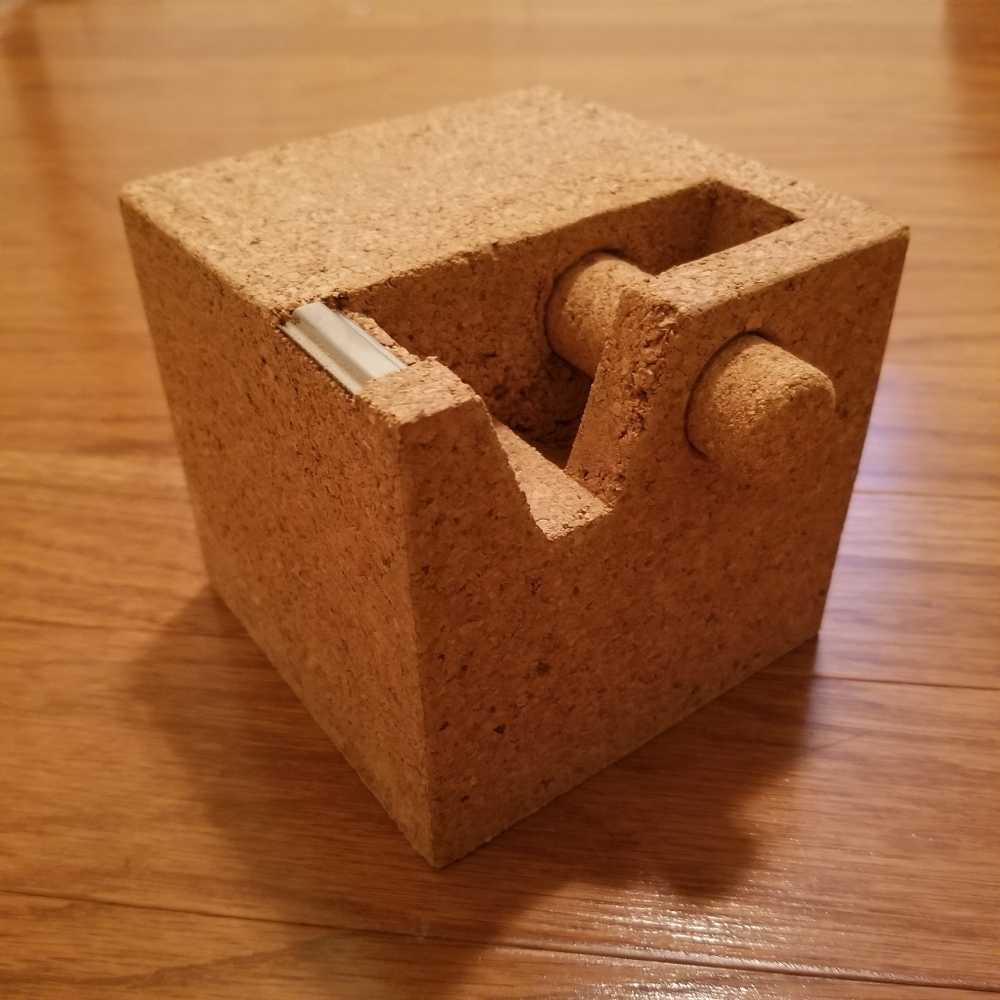 Cork Cube Tape Dispenser